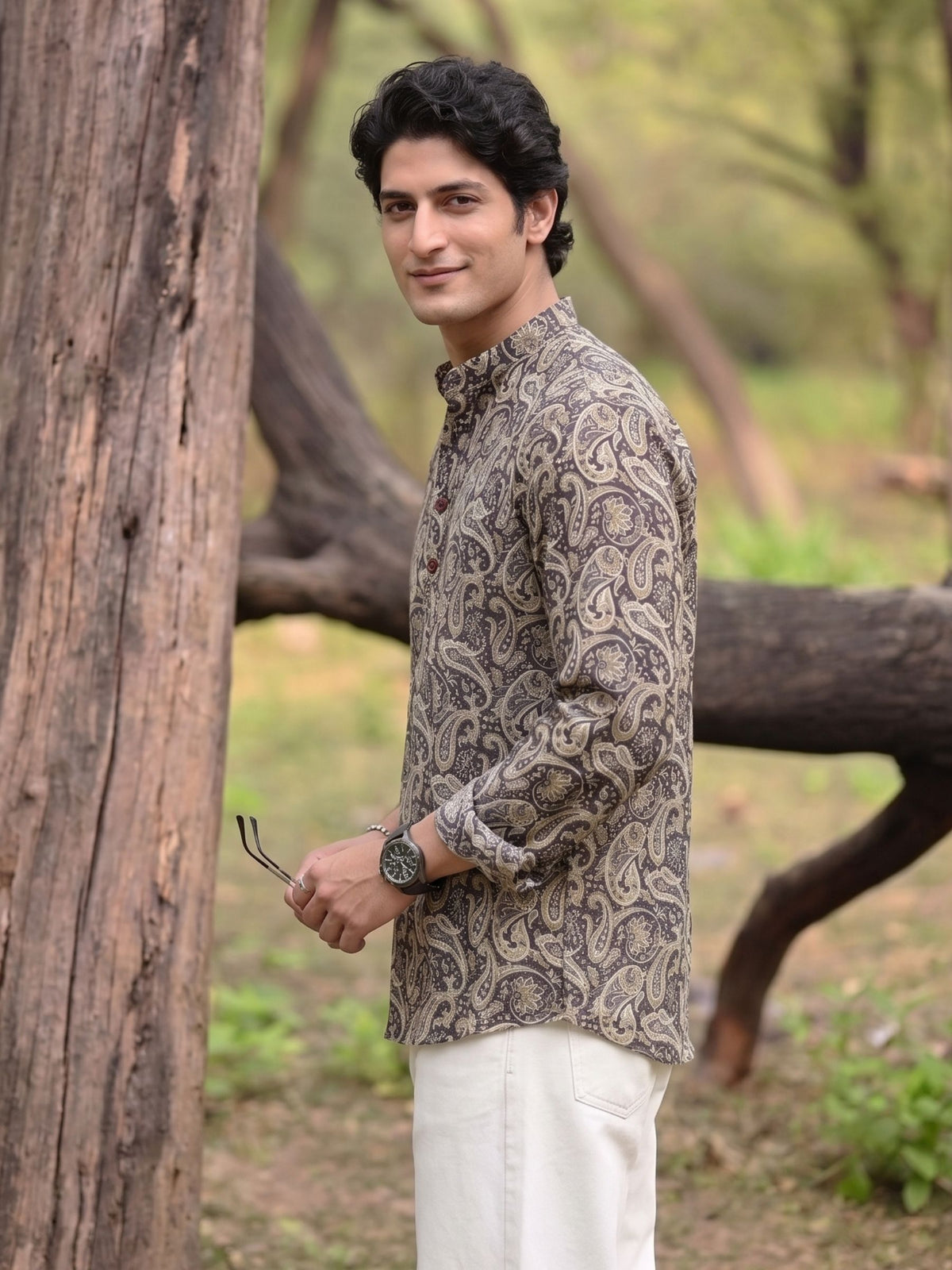 Desert Charm – Printed Cotton Short Kurta