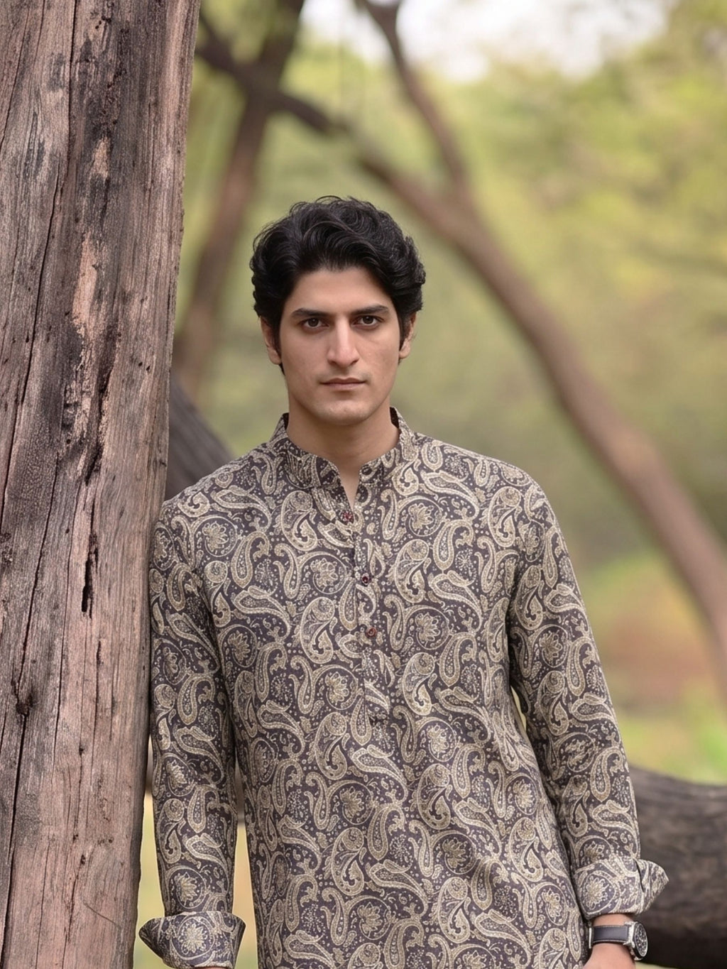Desert Charm – Printed Cotton Short Kurta