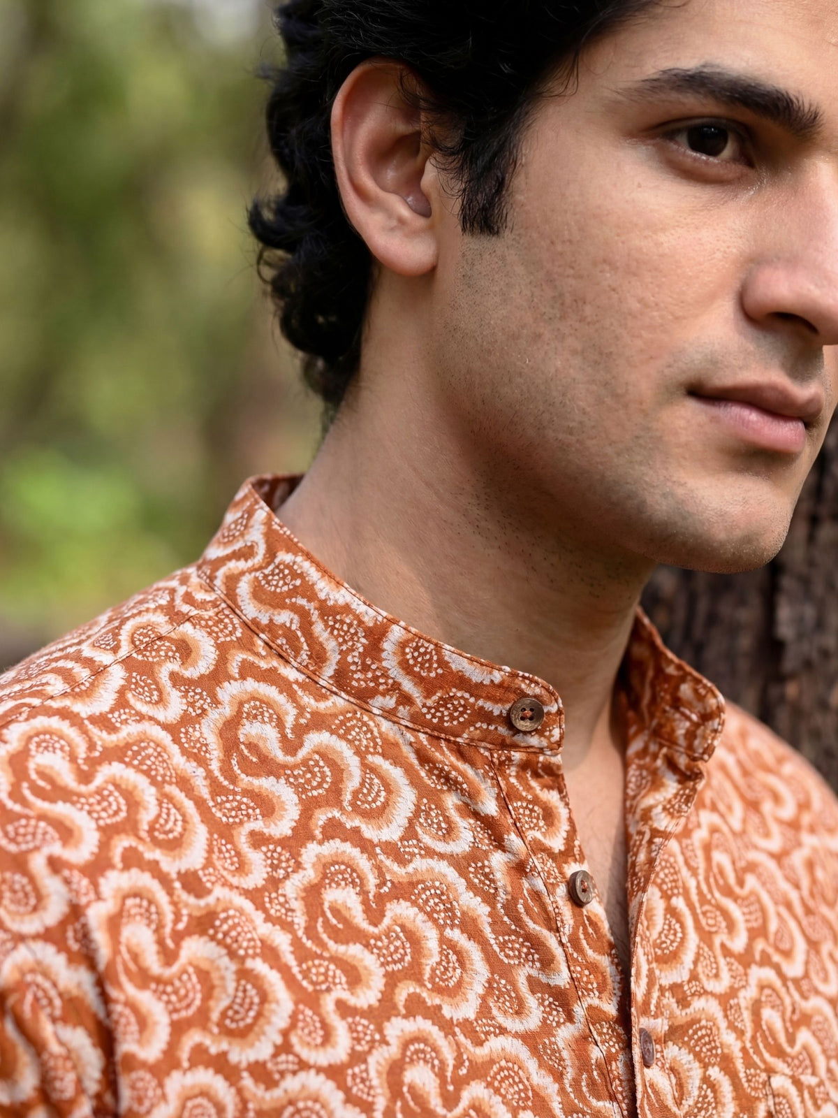 Paisley Fusion – Printed Cotton Short Kurta