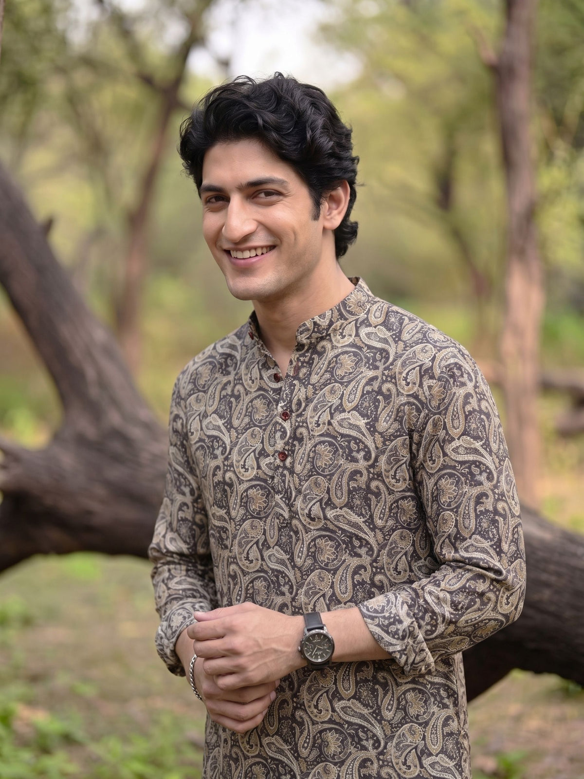 Desert Charm – Printed Cotton Short Kurta