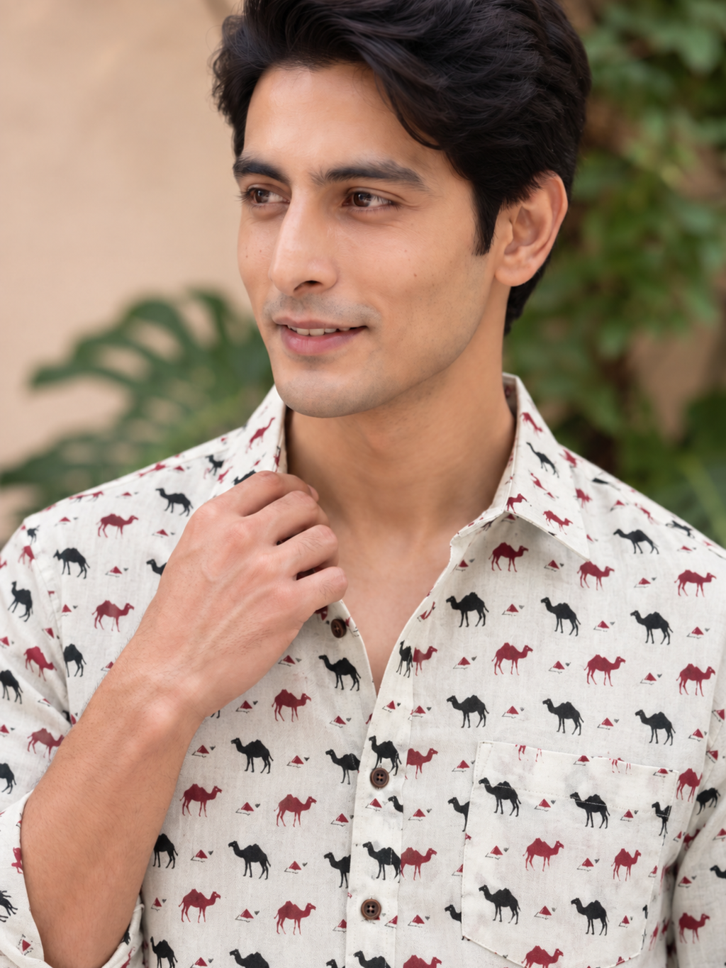 Desert Dance – Printed Cotton Full Sleeve Shirt