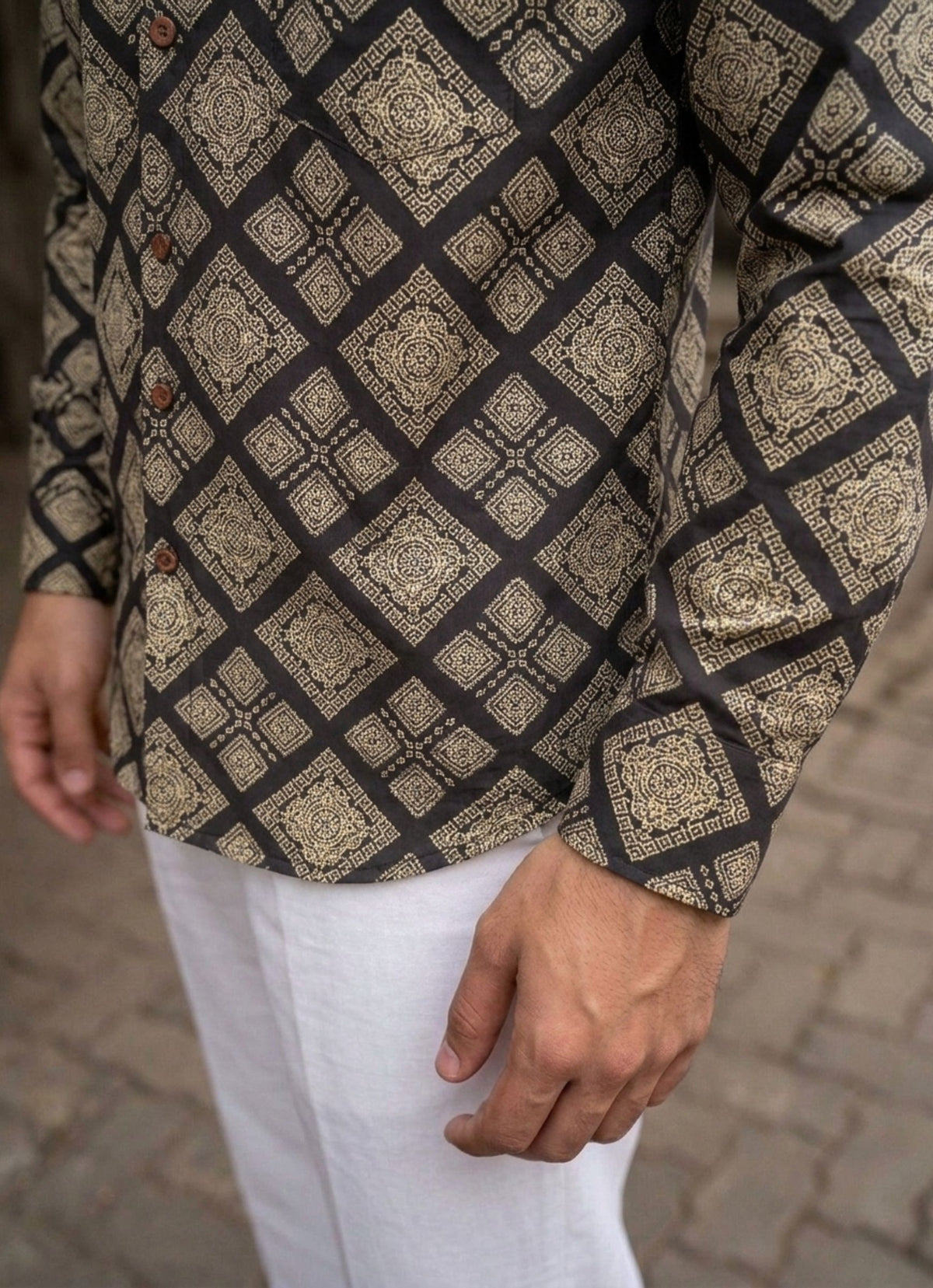 Desert Mosaic – Printed Cotton Full Sleeve Shirt