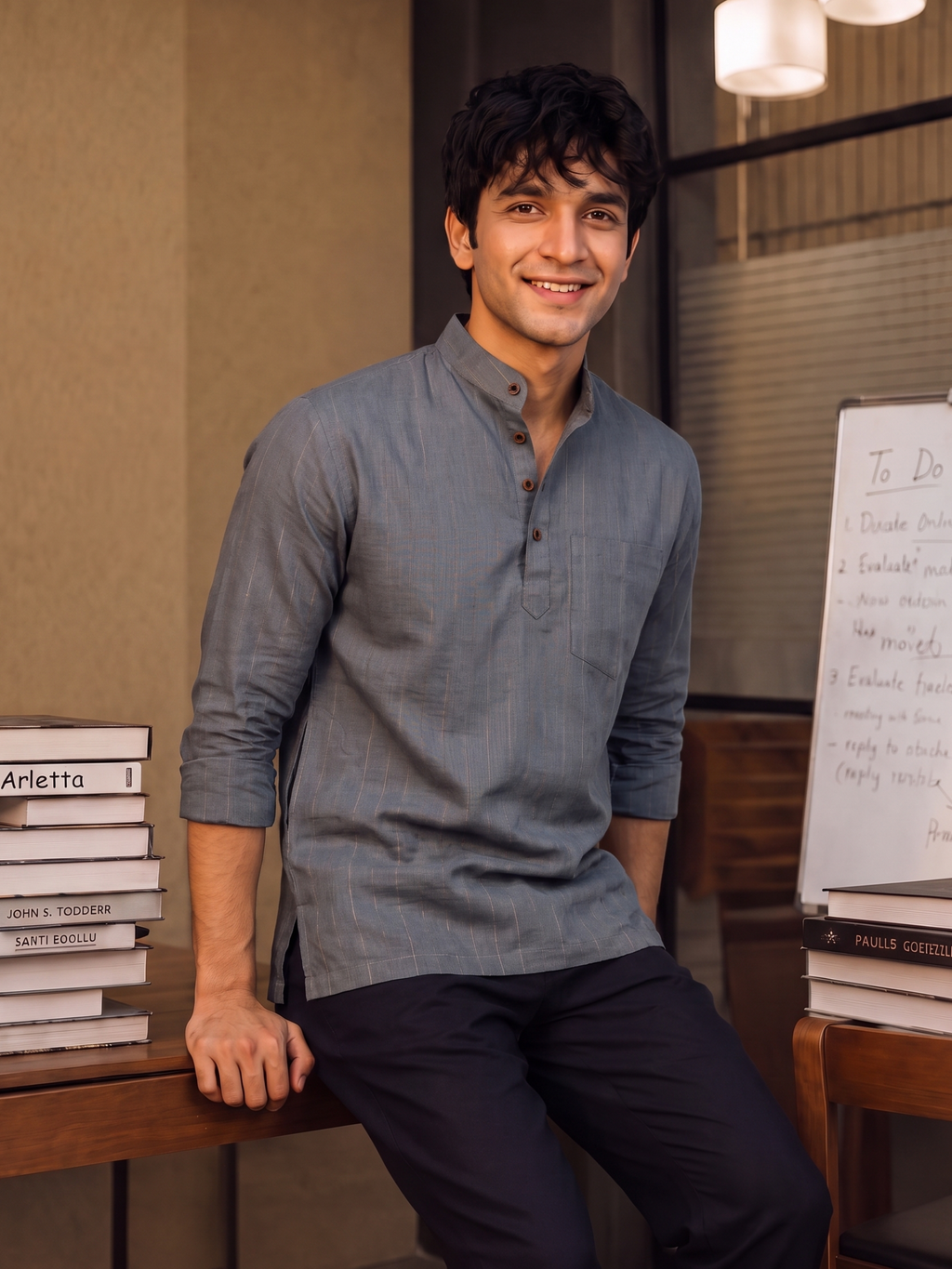 Sanganeri Elegance – Men's Printed Cotton Kurta