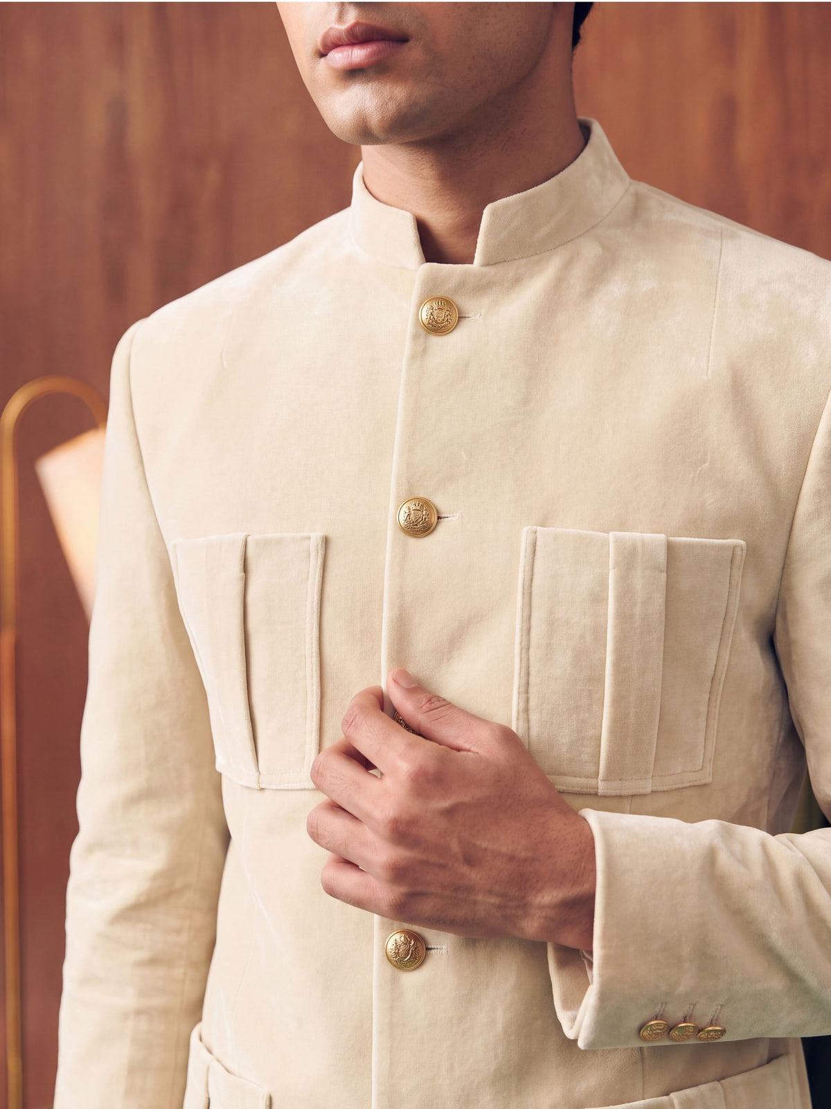 The Ultimate Royal Velvet Jodhpuri – Ivory