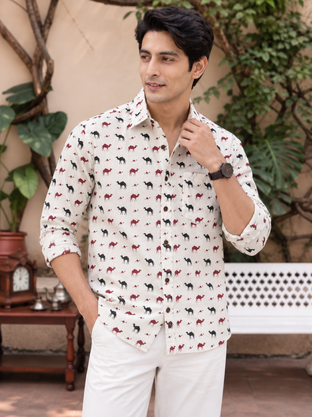 Desert Dance – Printed Cotton Full Sleeve Shirt