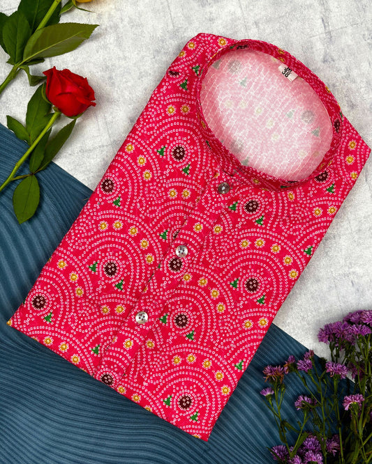 Jaipuri Blosoom Printed Kurta