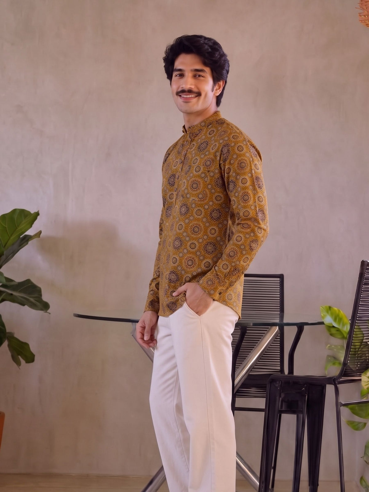 Desert Blooms – Printed Cotton Short Kurta