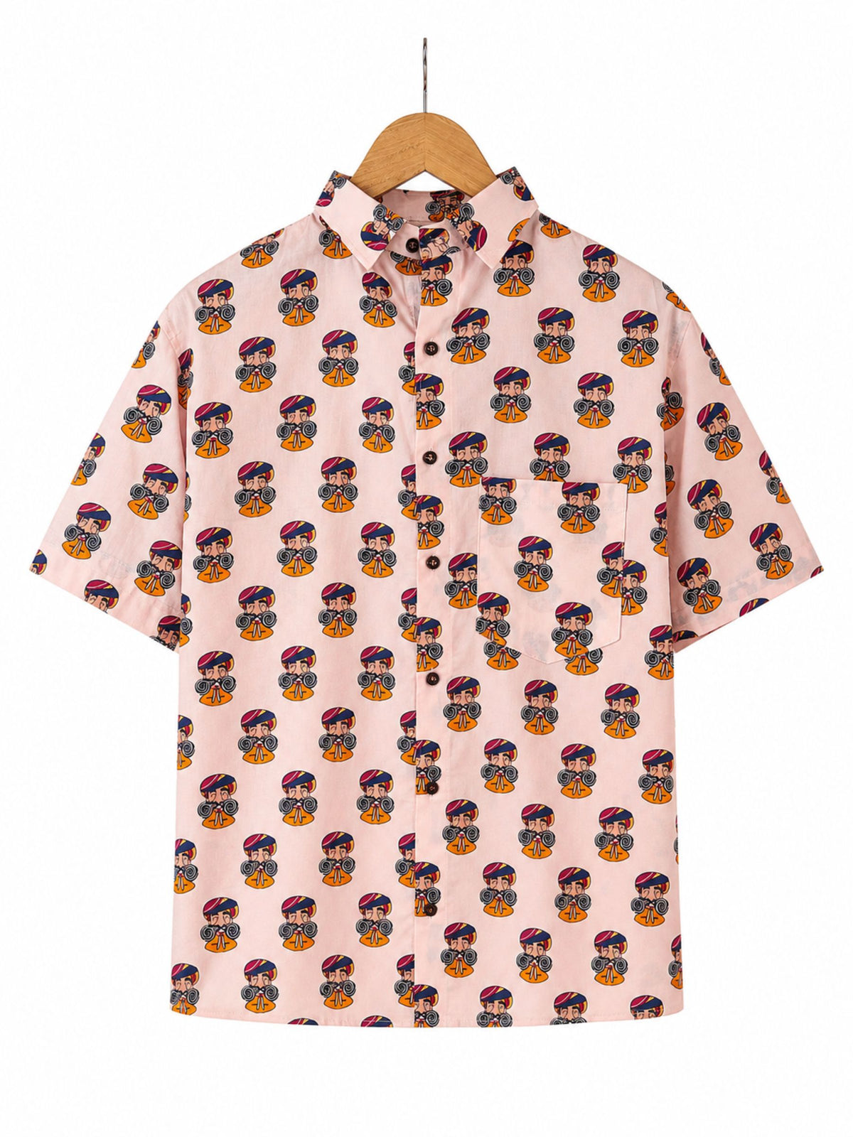 Jaipuri Crown Plus Size Printed Cotton Shirt