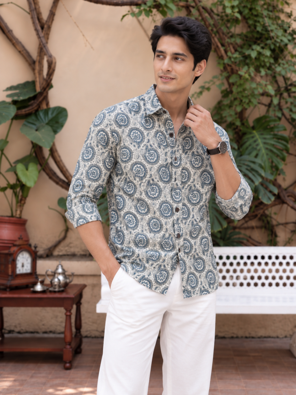 Sanganeri Splendor – Full Sleeve Cotton Shirt