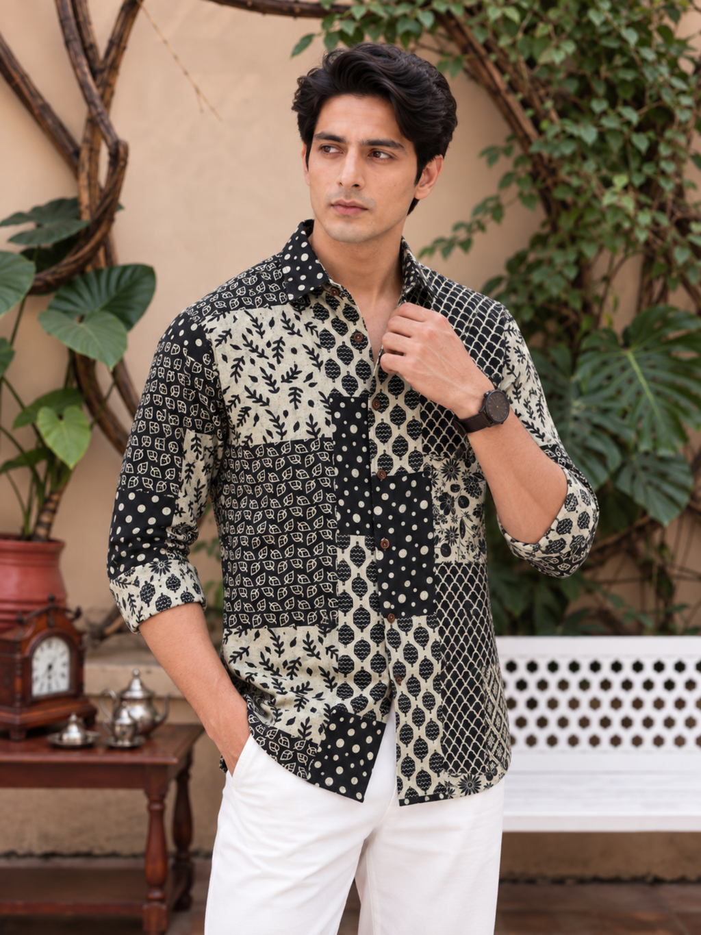Nature's Palette – Printed Cotton Full Sleeve Shirt