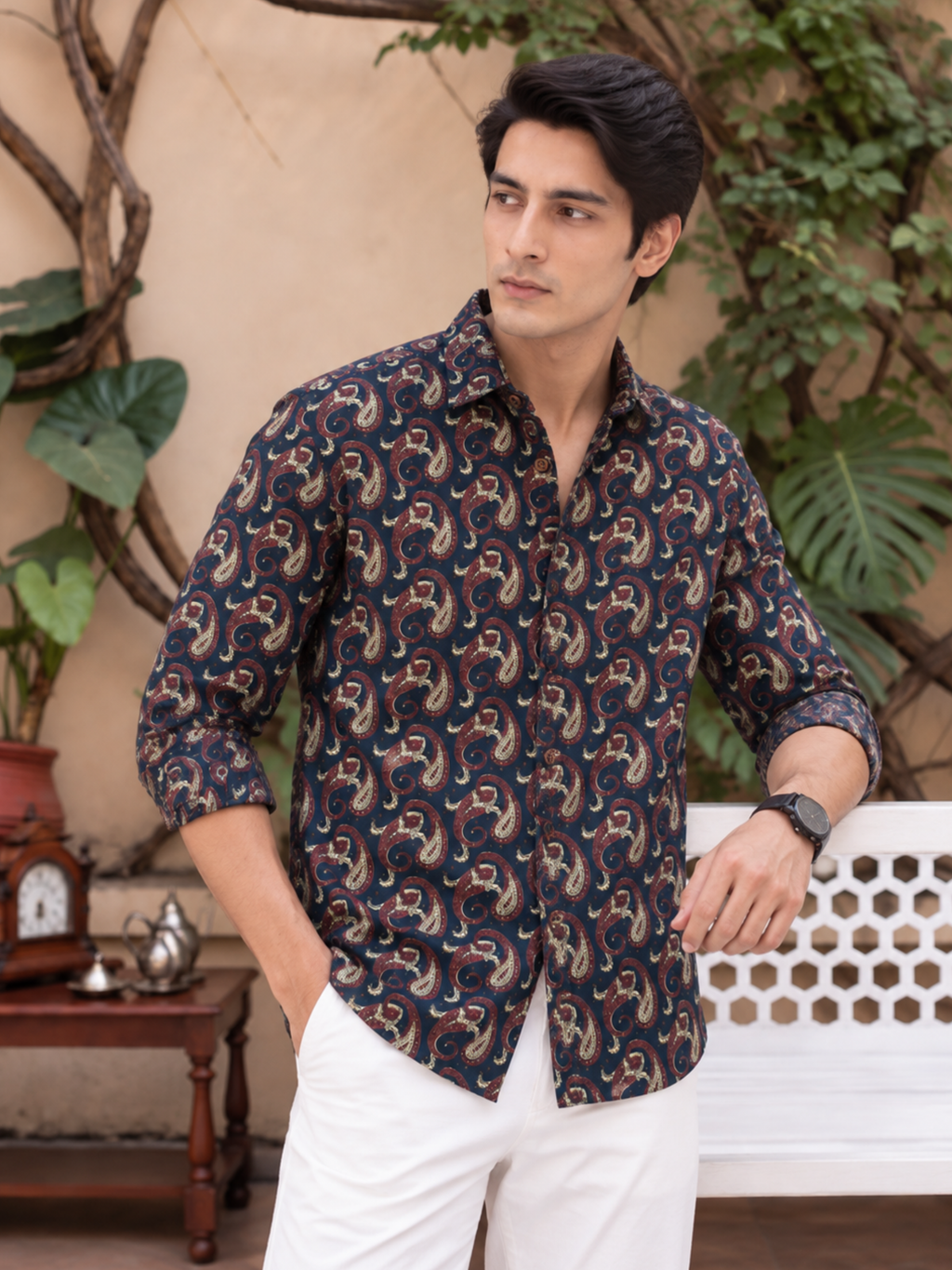 Royal Paisley – Printed Cotton Full Sleeve Shirt