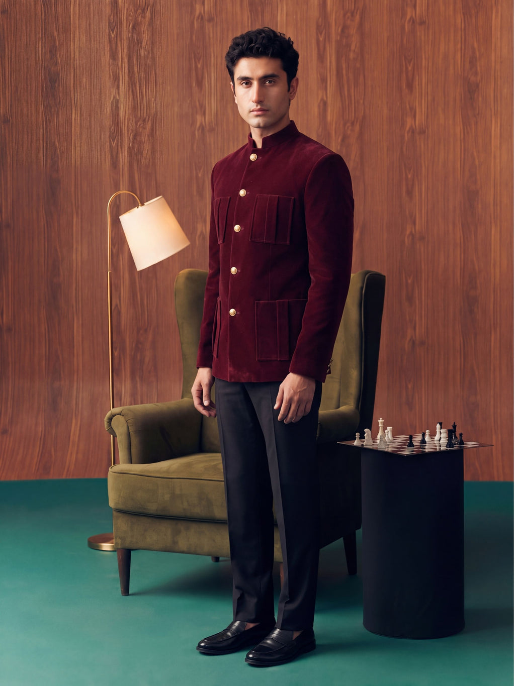 The Ultimate Royal Velvet Jodhpuri – Burgundy