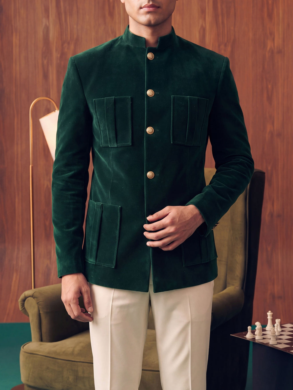 The Ultimate Royal Velvet Jodhpuri – Emerald Green