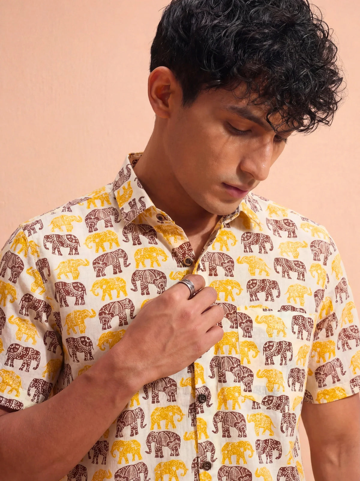 Twin Tusker – Half Sleeve Cotton Shirt