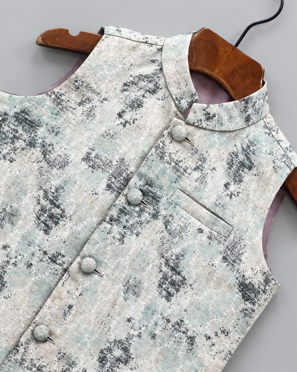 Stylish Kid's Nehru Jacket with Printed Design