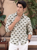 Elephant Dance – Printed Cotton Full Sleeve Shirt