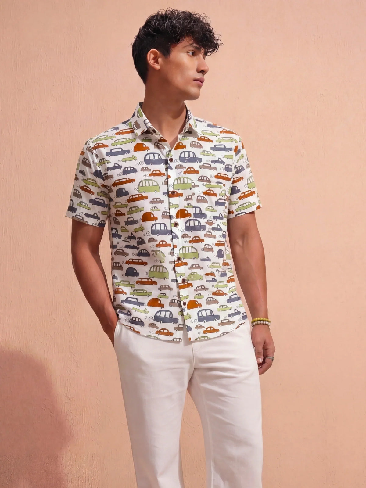 Boats & Waves – Printed Cotton Half Sleeve