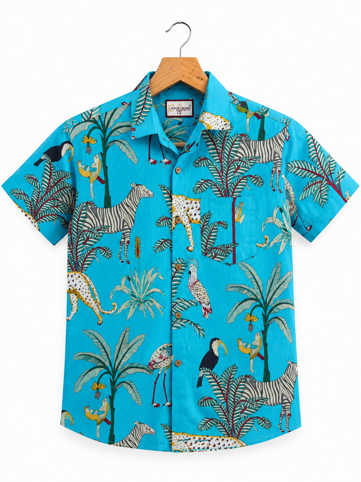 Tropical Vibes – Printed Cotton Half Sleeve Shirt