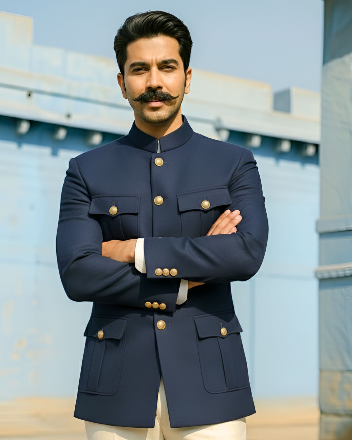Jodhpuri Bandhgala- Navy Blue