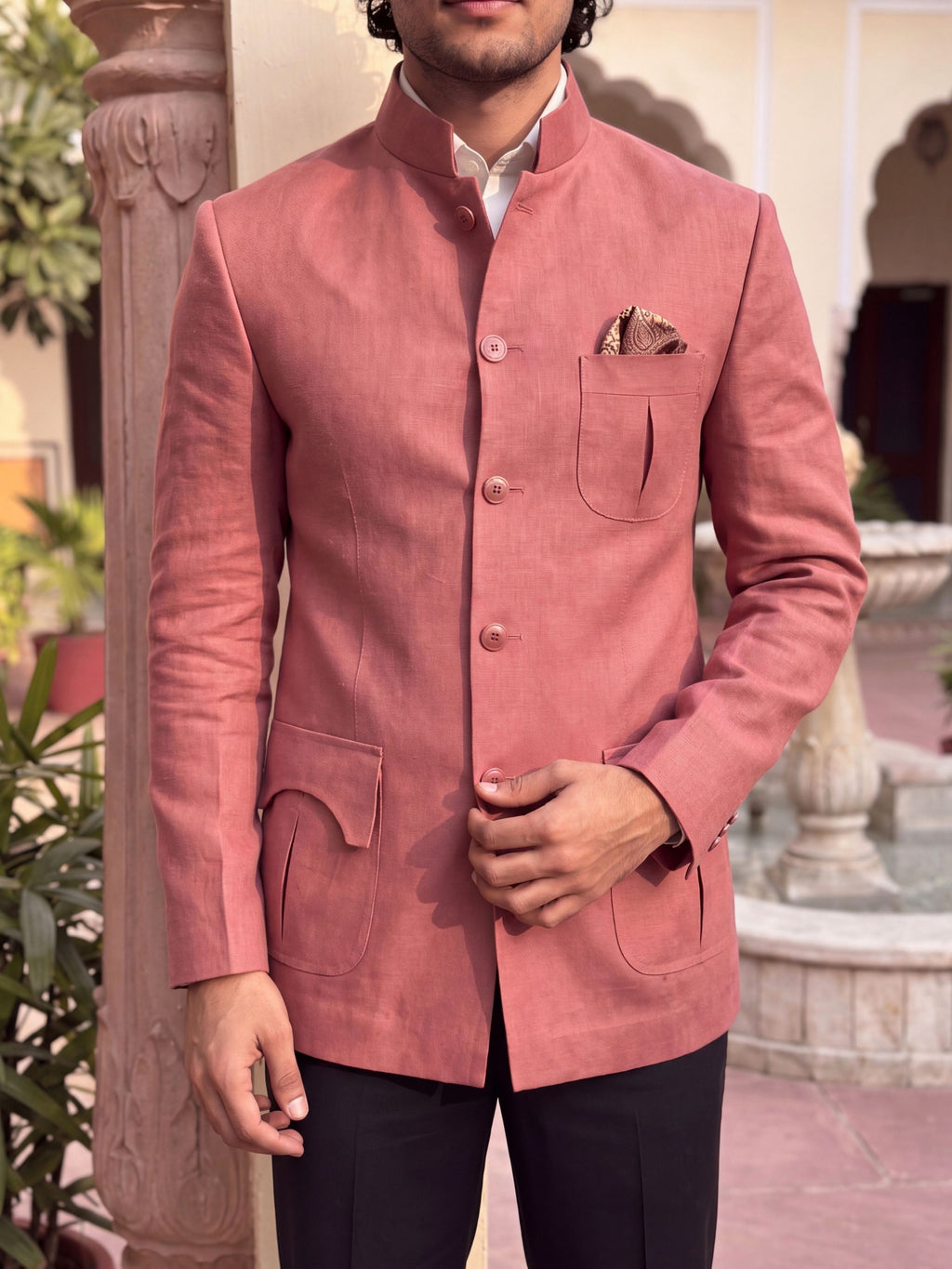 Modern Linen Jodhpuri Bandhgala