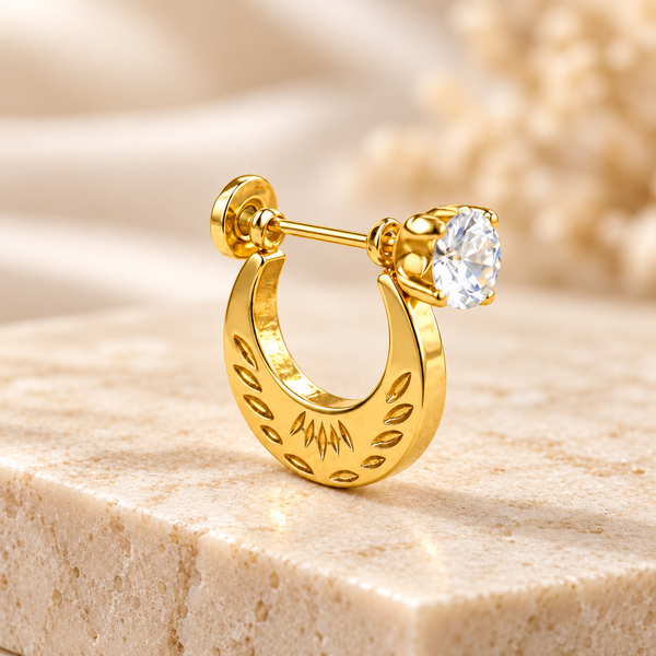 Stylish Gold Plated Men's Earing