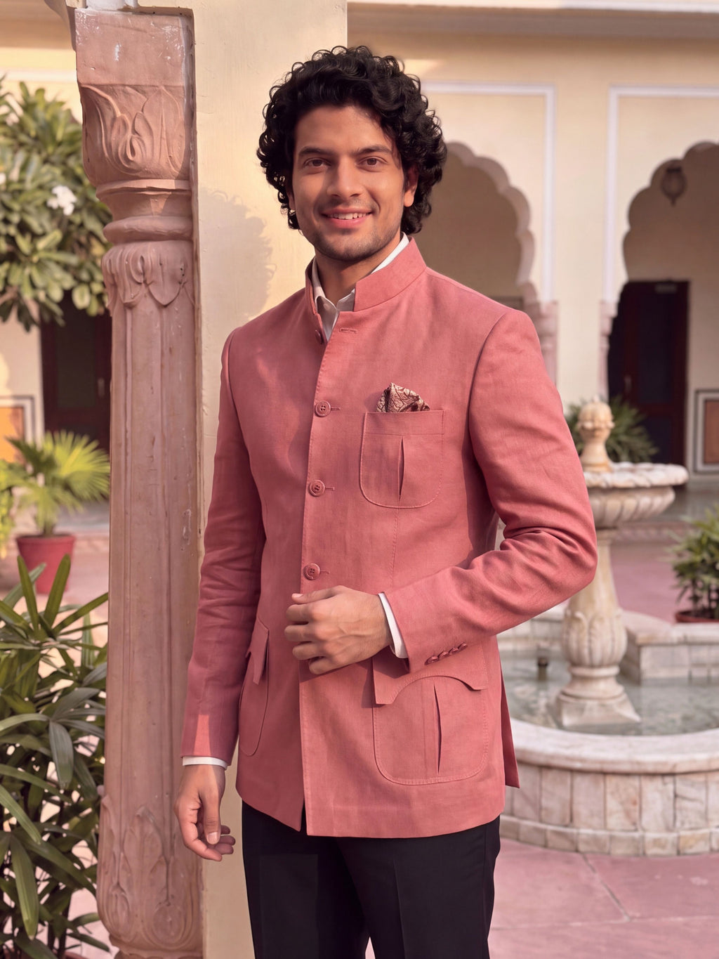 Modern Linen Jodhpuri Bandhgala
