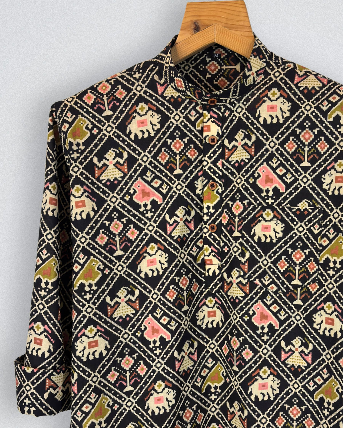 Royal Heritage – Printed Cotton Short Kurta