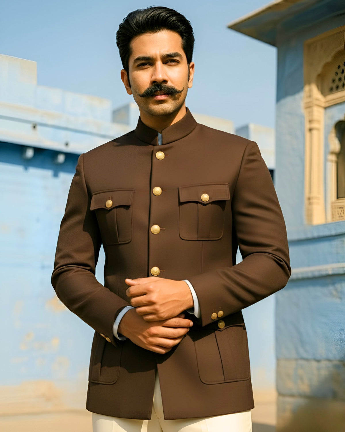 Jodhpuri Bandhgala- Coffee