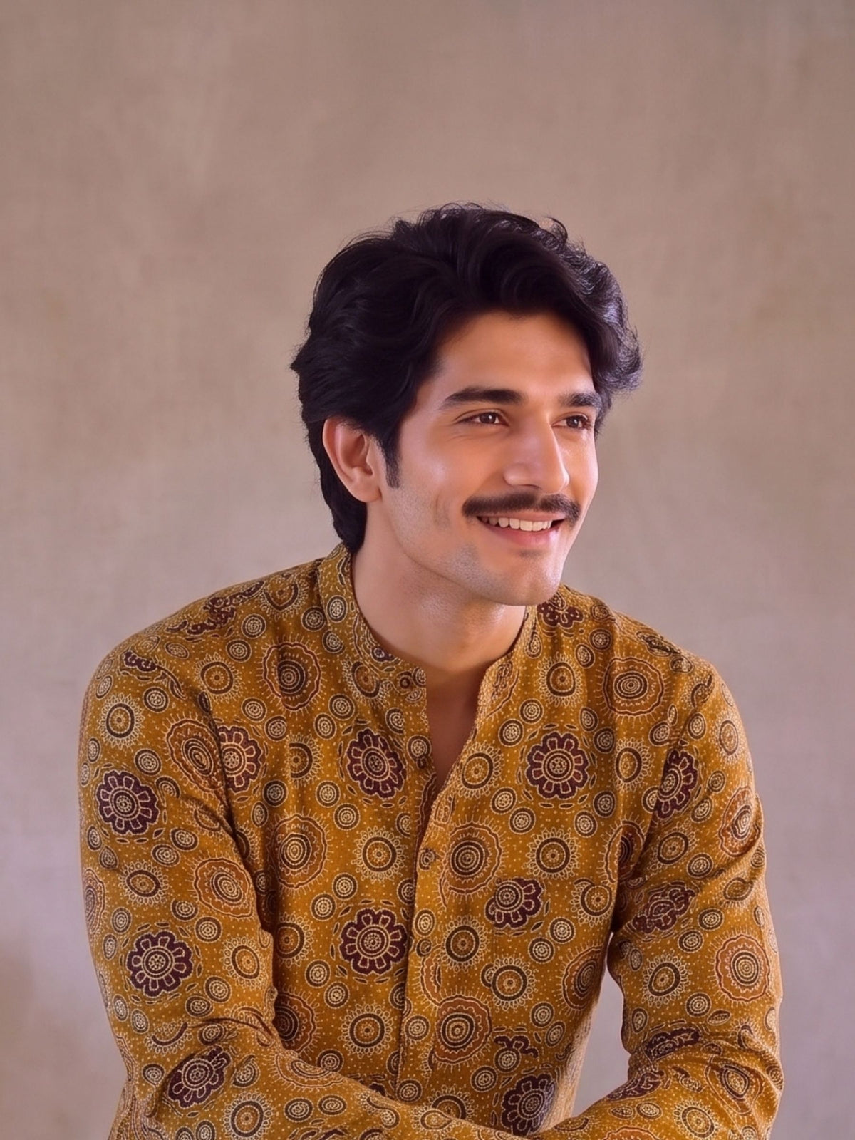 Desert Blooms – Printed Cotton Short Kurta