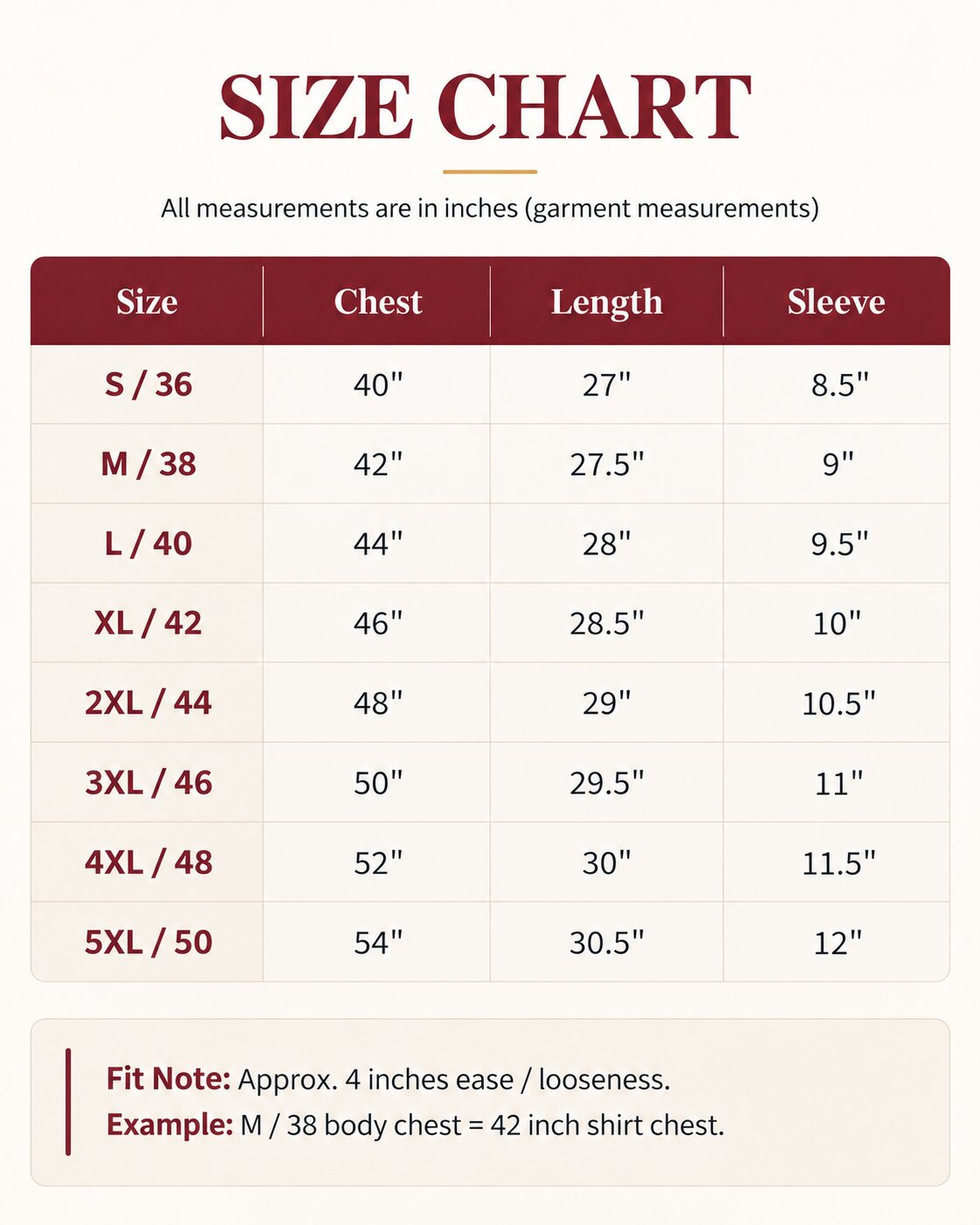 Size guide