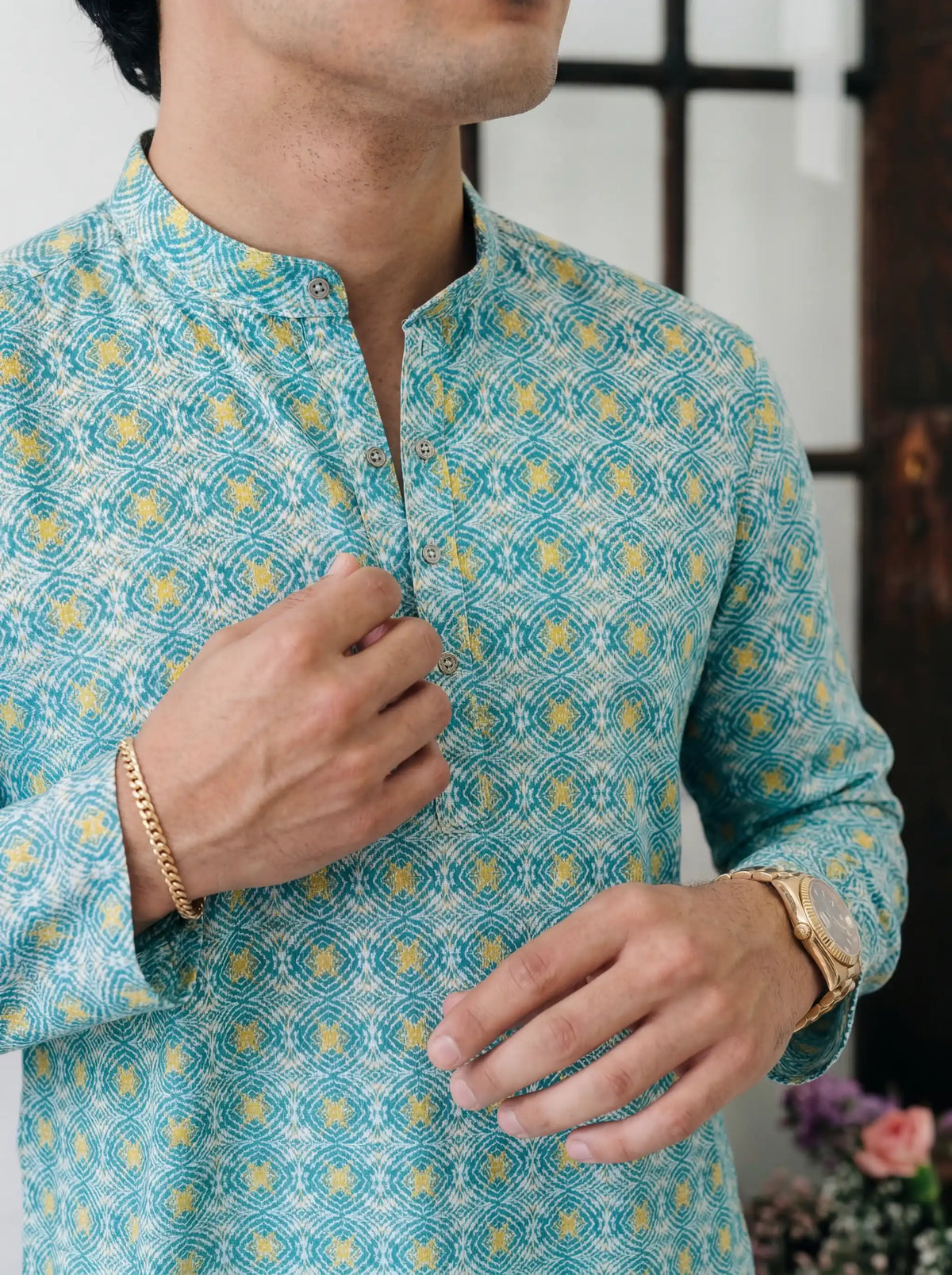 Divine Spectrum Silver Printed Kurta