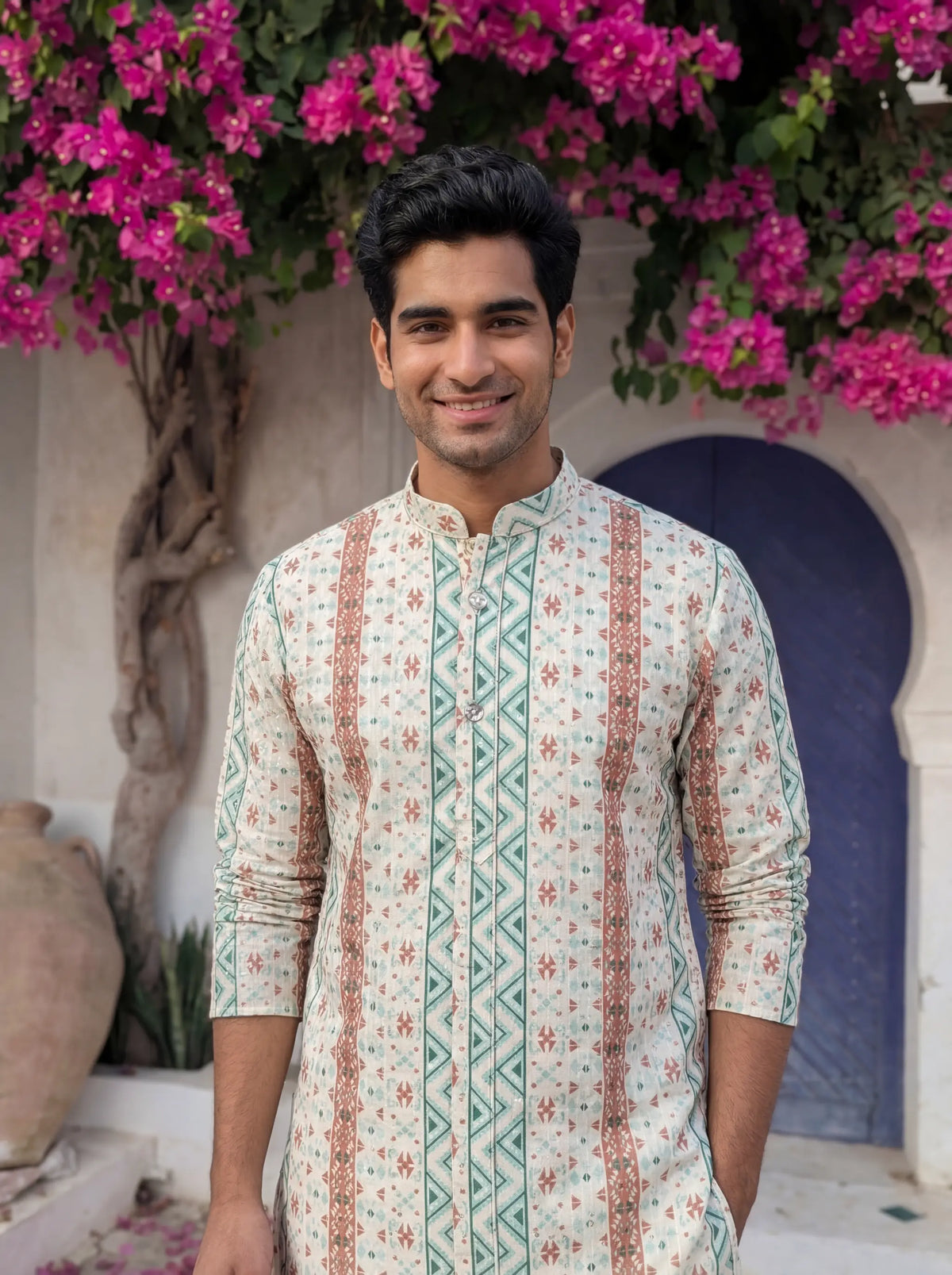 Bold Lines Printed Kurta
