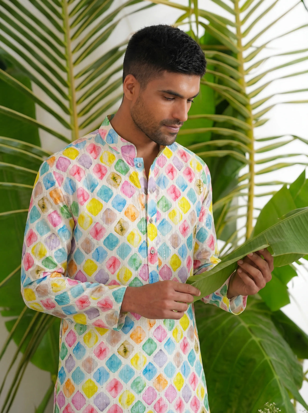 Whispering Pastel Printed Kurta