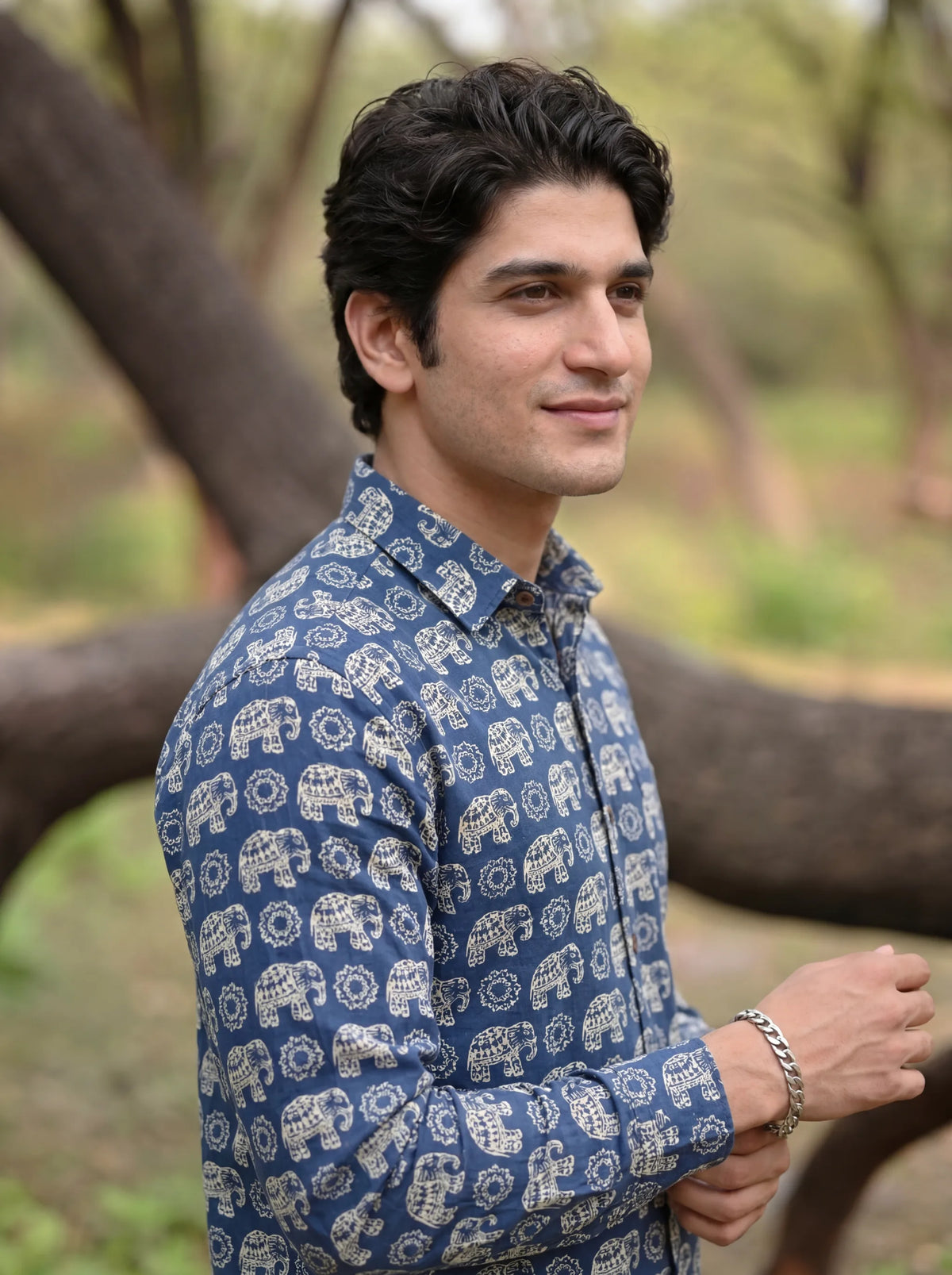 Elephant Dance – Printed Cotton Full Sleeve Shirt