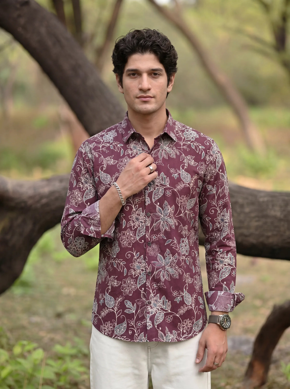 Floral Bliss – Printed Cotton Full Sleeve Shirt