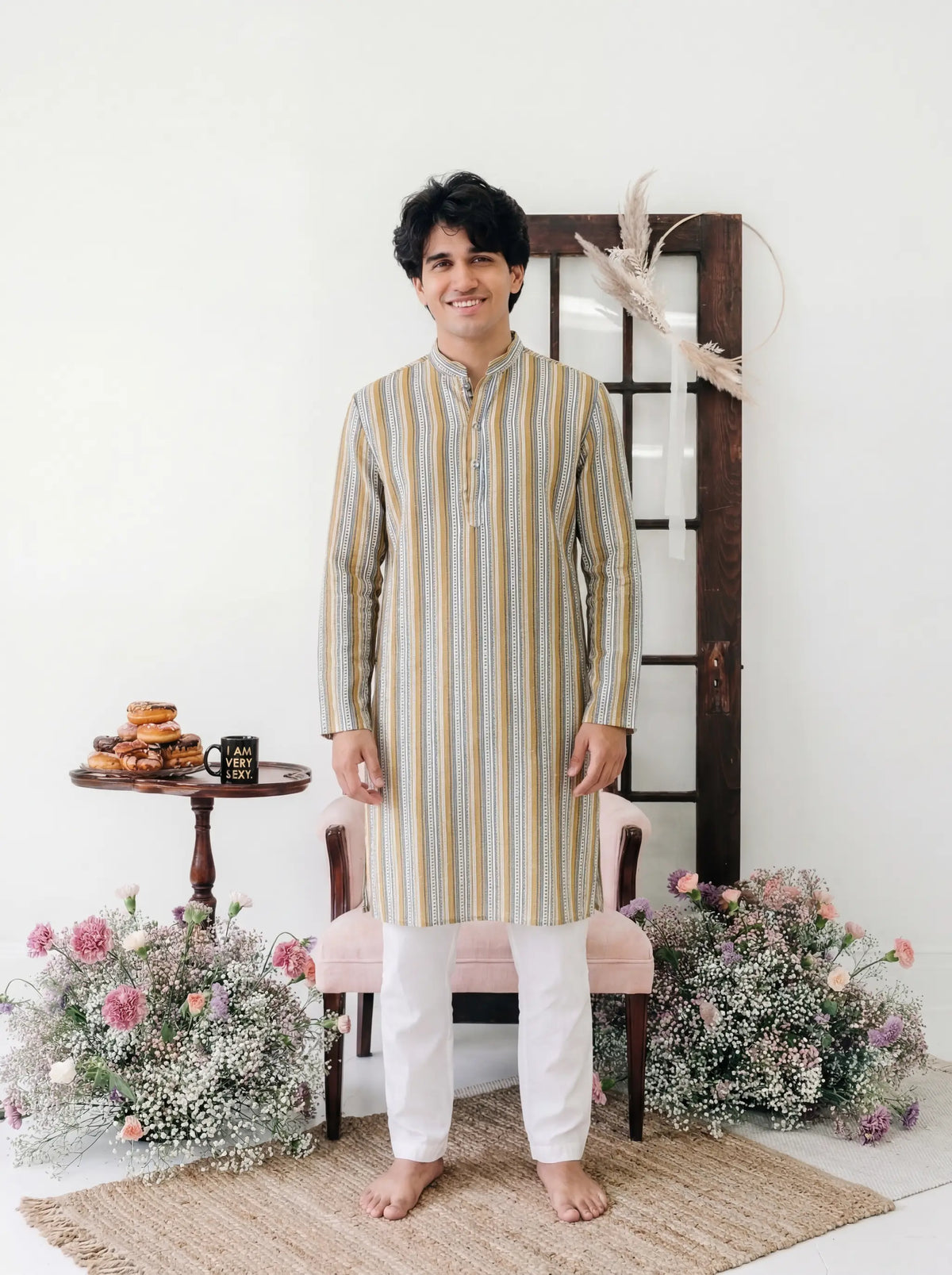 Ethnic Stripe Printed Kurta