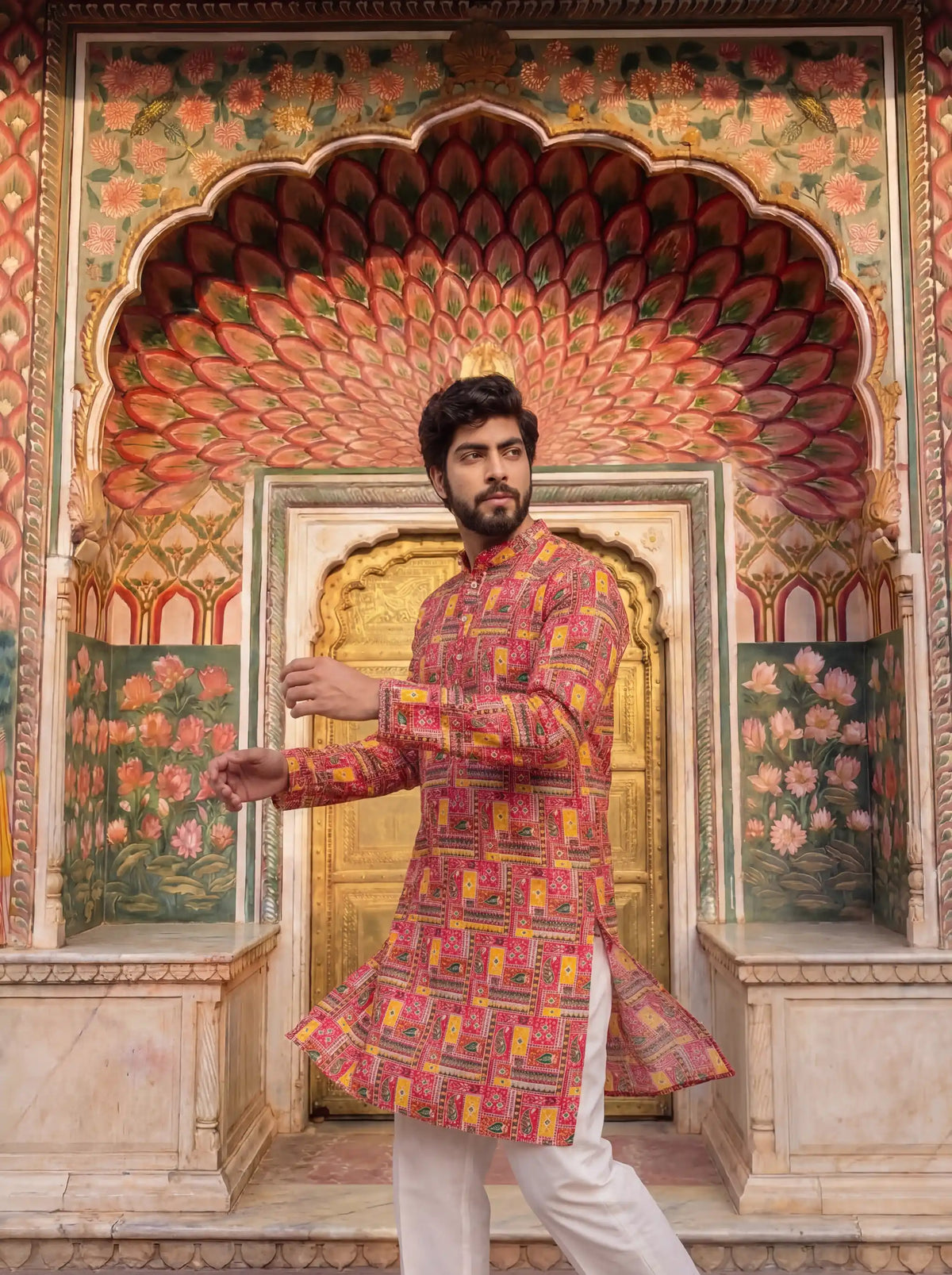 Rang Mahal – Patchwork Paisley Long Kurta