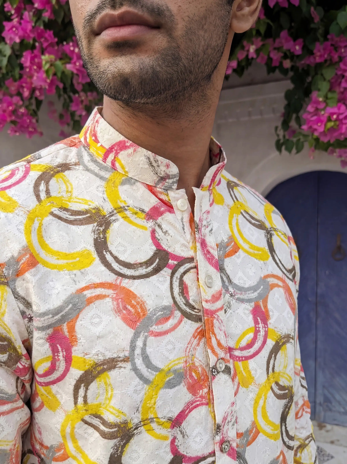 Cosmic Canvas Printed Lucknowi Kurta