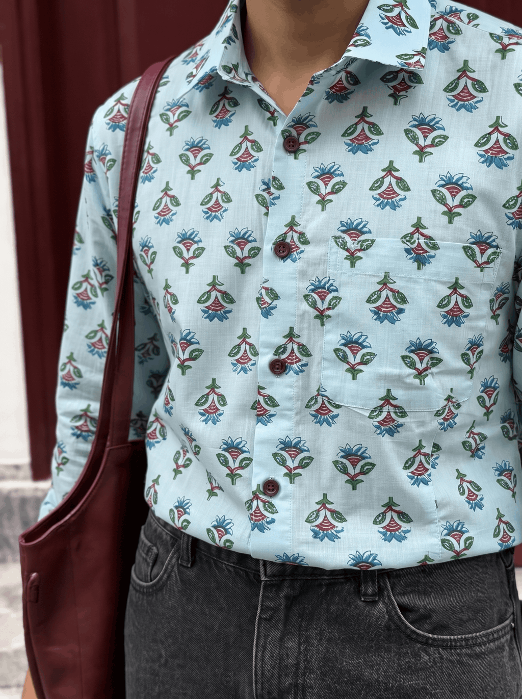 Floral Fusion – Printed Cotton Full Sleeve Shirt