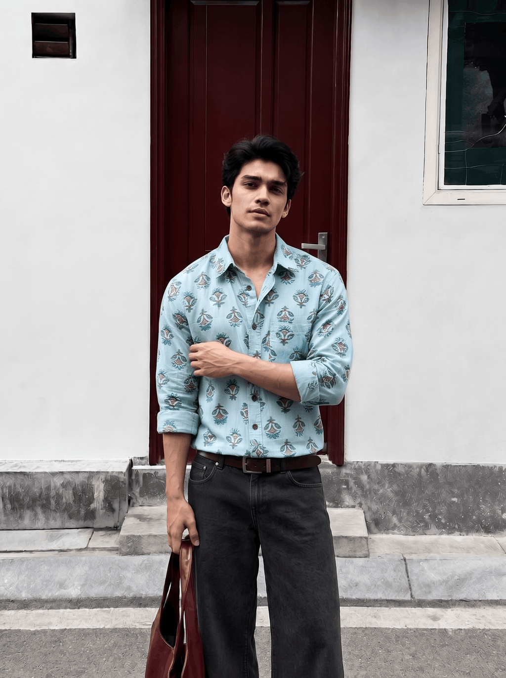 Floral Fusion – Printed Cotton Full Sleeve Shirt