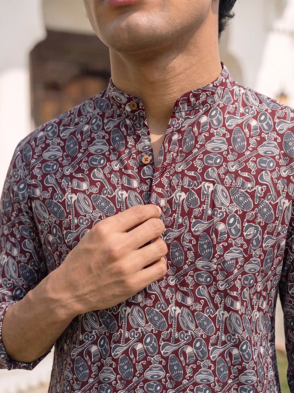 Rajasthani Rhythm – Printed Cotton Short Kurta