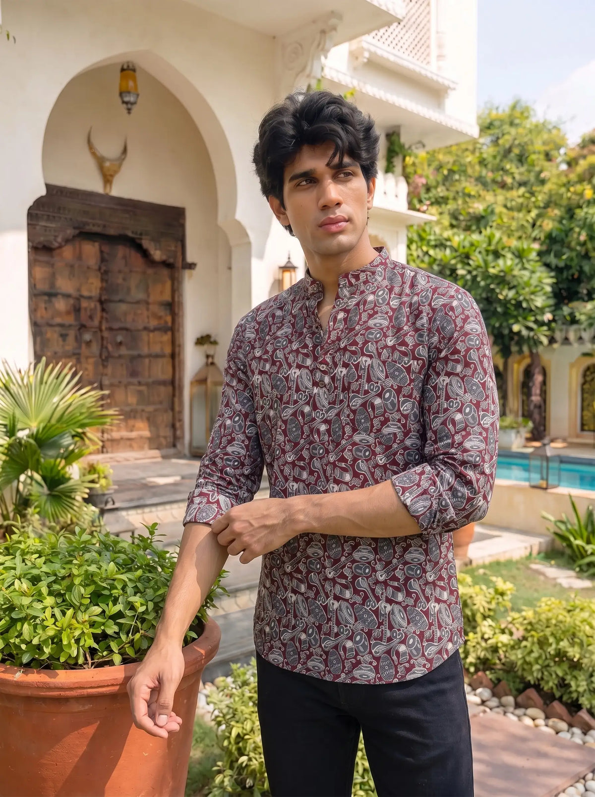 Rajasthani Rhythm – Printed Cotton Short Kurta