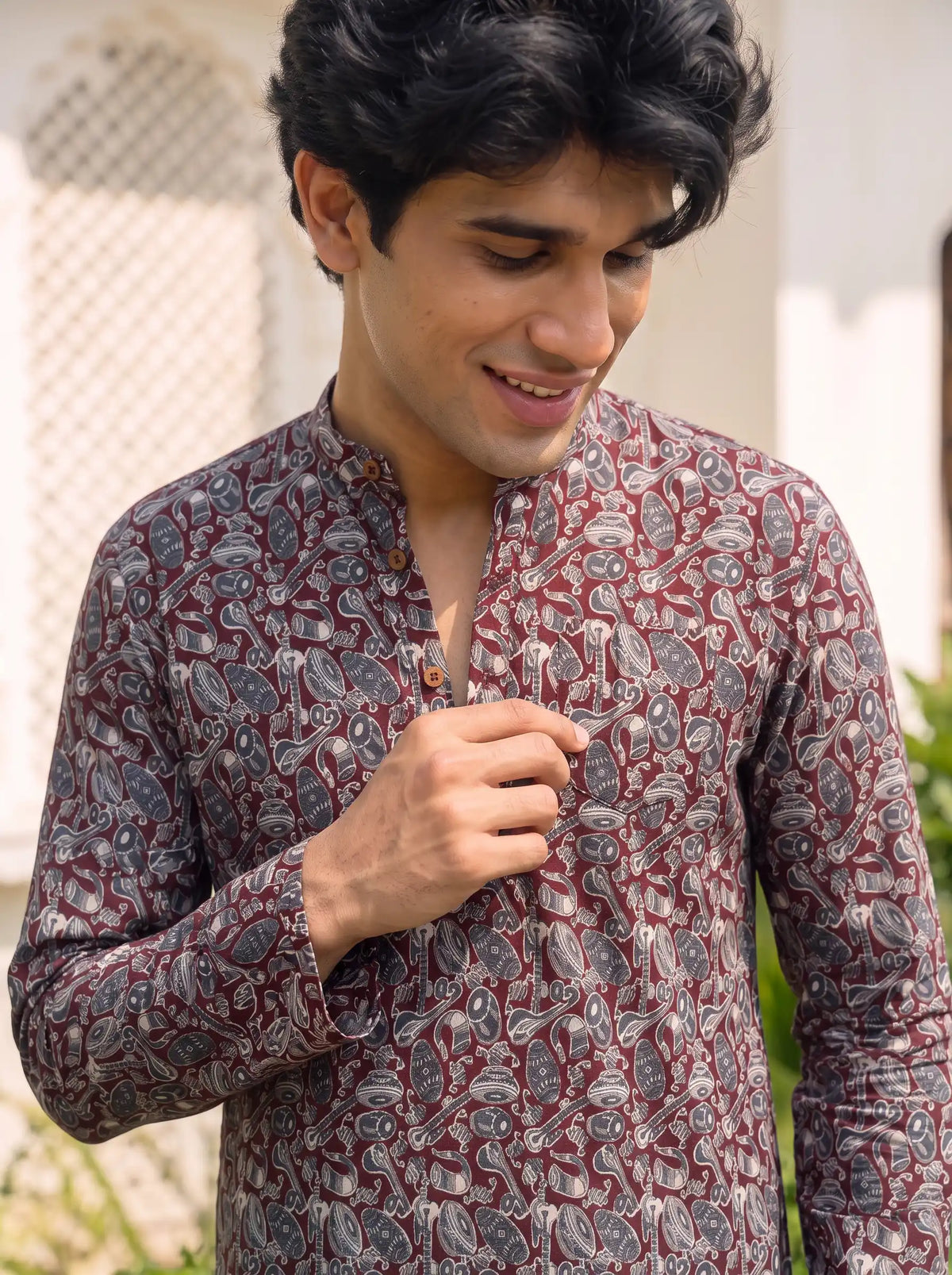 Rajasthani Rhythm – Printed Cotton Short Kurta