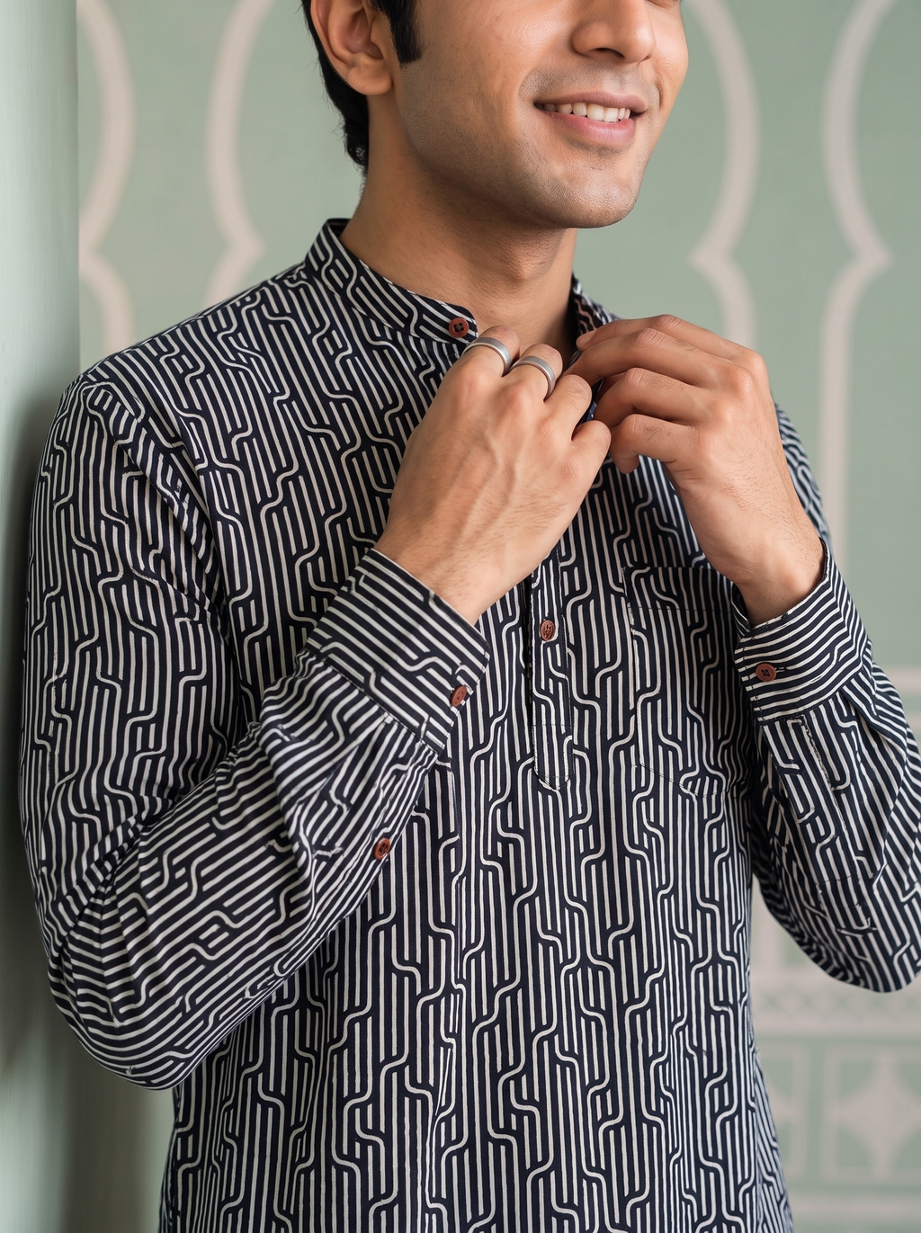 Mystic Maze – Printed Cotton Short Kurta