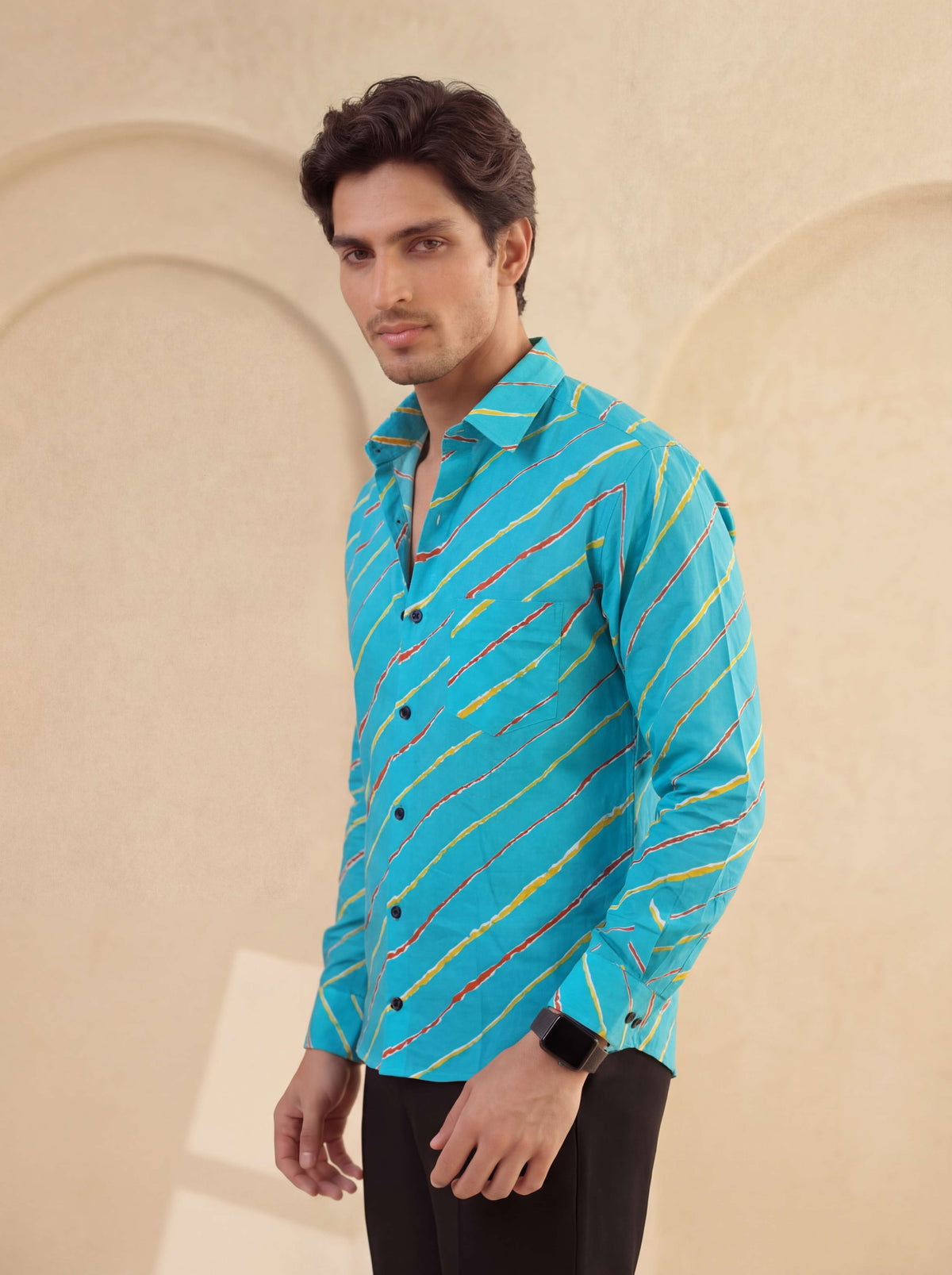 Tropical Delight – Printed Cotton Full Sleeve Shirt