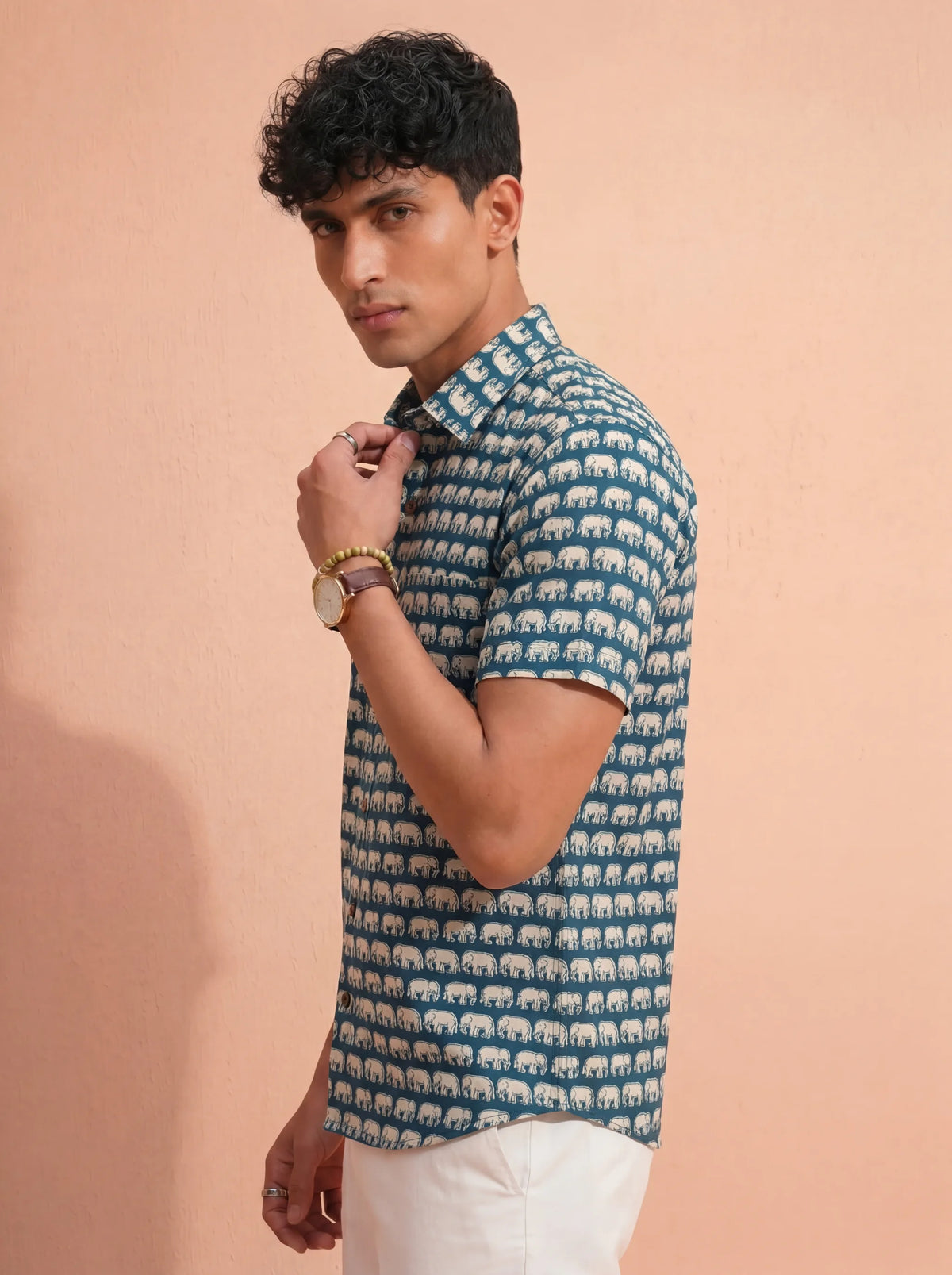 Playful Bunnies – Printed Cotton Half Sleeve Shirt