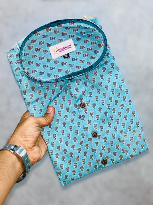 Sea Blue Short Kurta