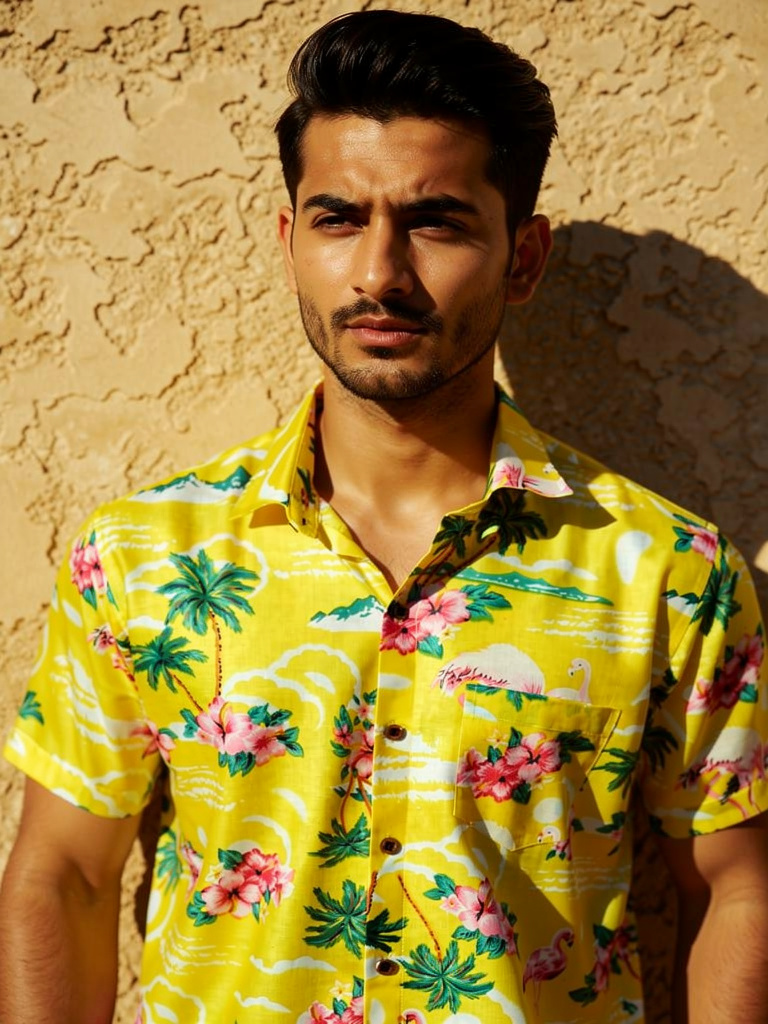 Tropical Bliss – Printed Cotton Half Sleeve