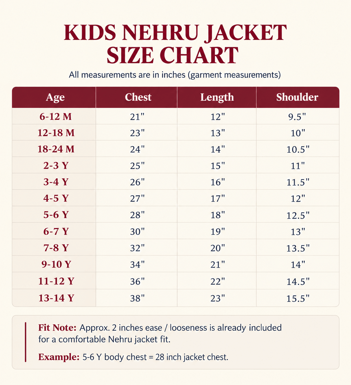 Size guide