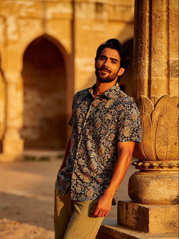 Floral Symphony – Printed Cotton Half Sleeve